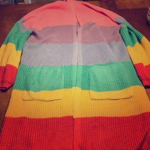 Rainbow knit cardigan